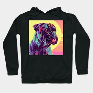 Retro Boxer: Pastel Pup Revival Hoodie